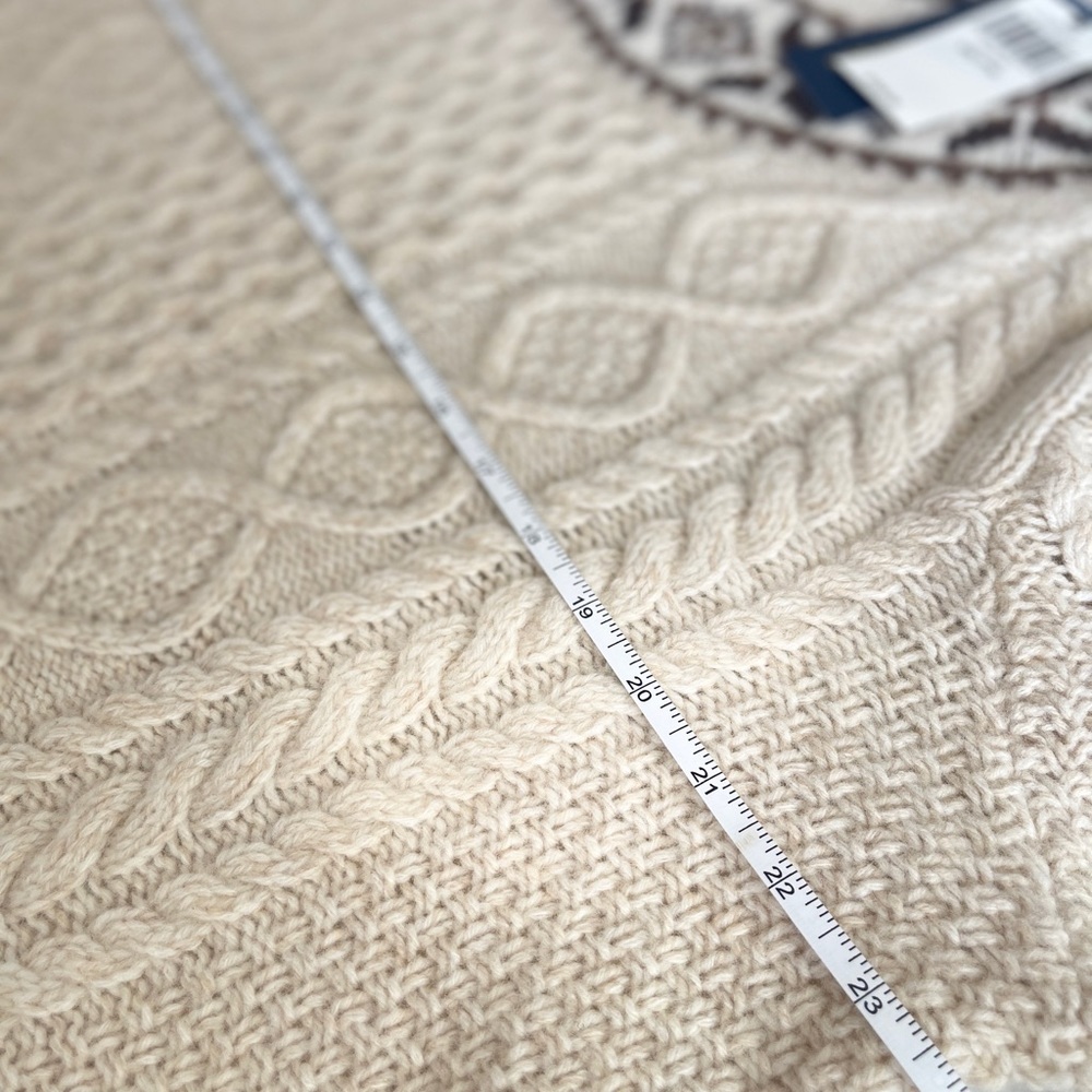 Polo Ralph Lauren 100% Wool cable knit pattern thick crewneck sweaters - Picture 7 of 9